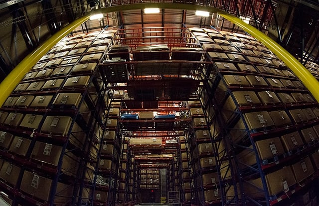 Racks in Back Warehouse at Radwell International