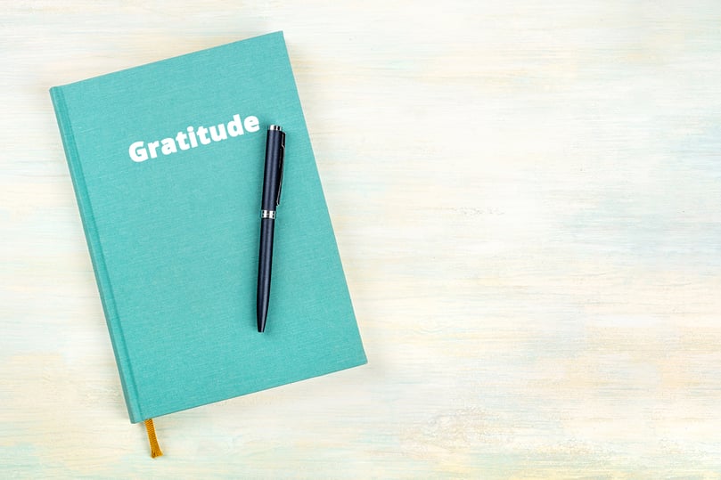 blue-gratitude-journal