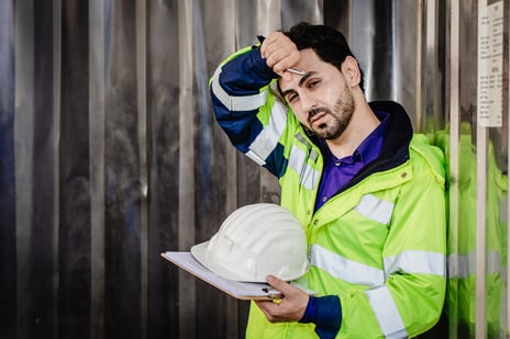 male-factory-worker-vest-hardhat-sweating