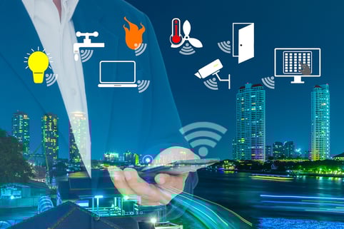 male-torso-holding-device-graphic-overlay-facilities-management