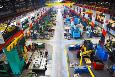 Wide Overhead Shot of Plant Floor